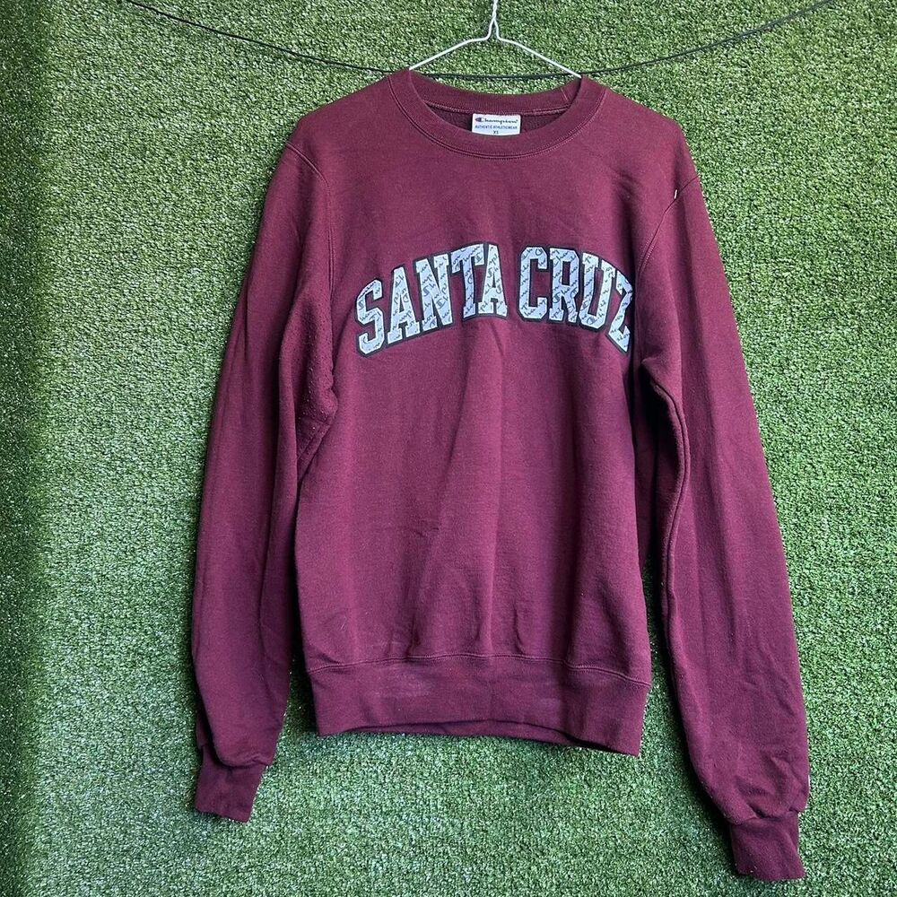 Champion Men's Burgundy and Red Sweatshirt